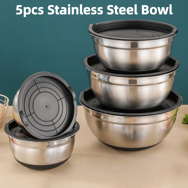 5pcs Set Stainless Steel Mixin - огляд і ціна Baking Kitchen Set