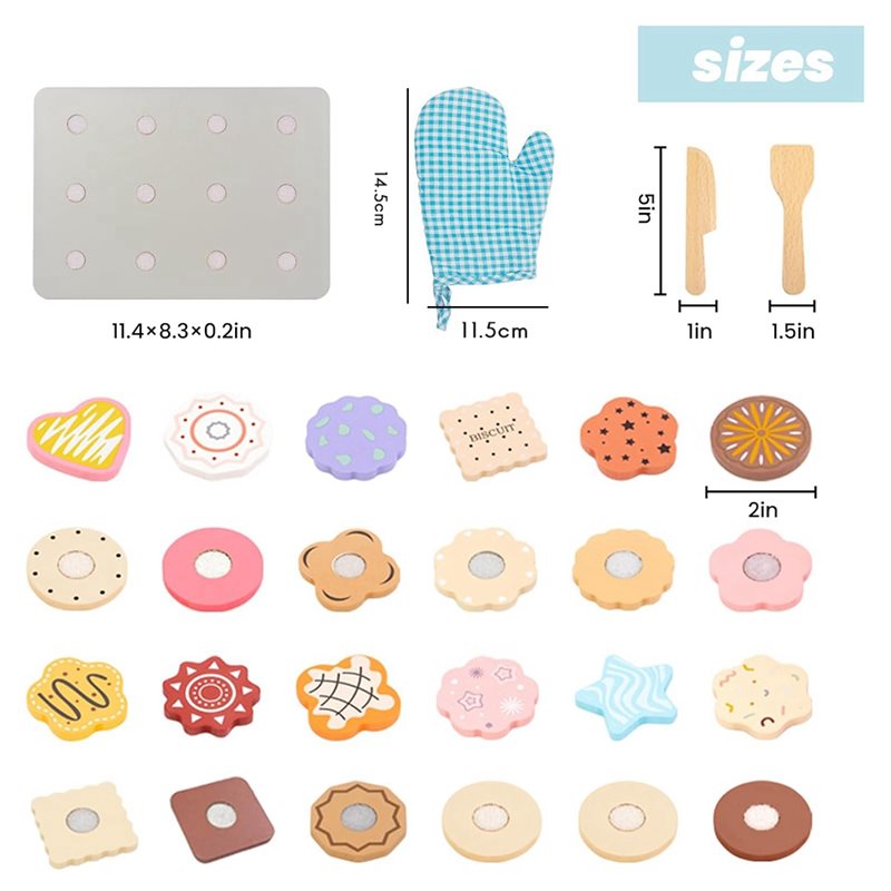 WOWFU-Wooden Cookie Play Food  - огляд і ціна Kitchen Kids Baking Set
