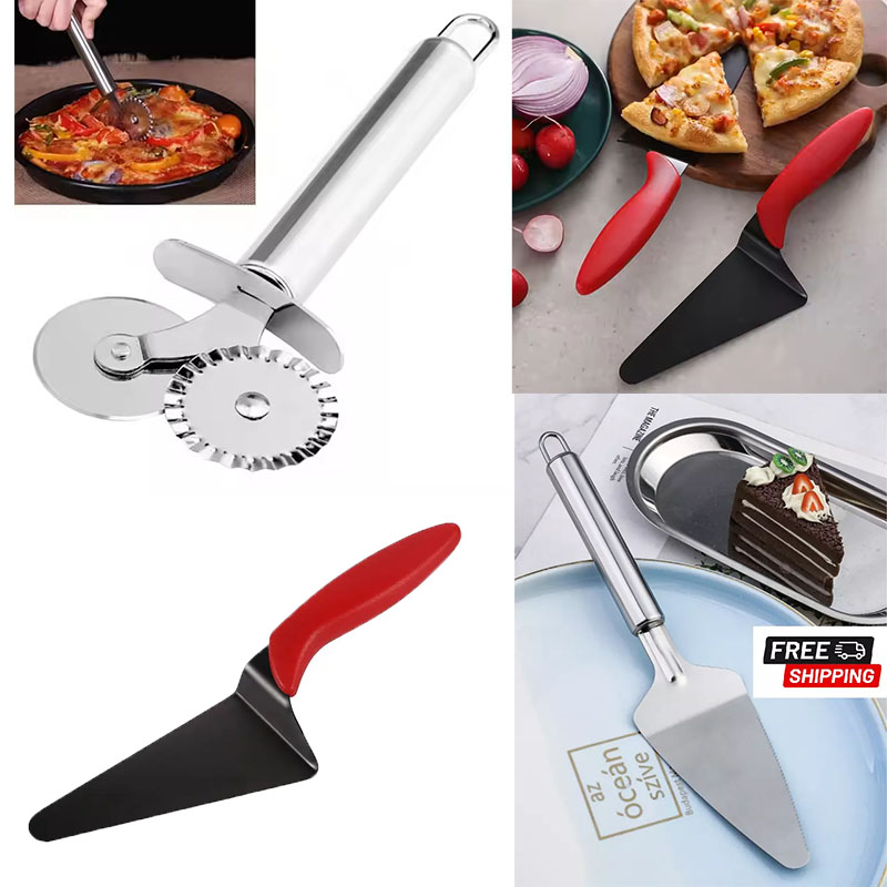 Stainless Steel Pizza Cutter W - огляд і ціна Baking Kitchen Set